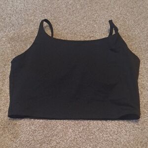 Black Cropped Tank Top